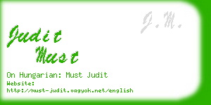 judit must business card